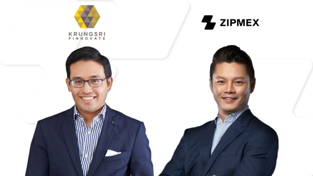 Sam Tanskul, Managing Director di Krungsri Finnovate dan  Co-Founder Zipmex Marcus Lim.