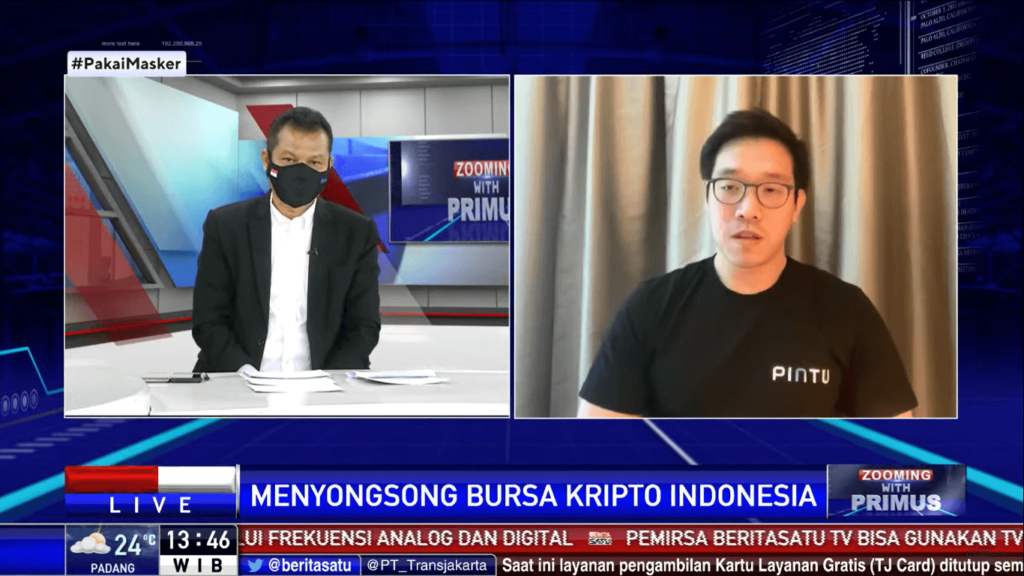CEO Pintu, Jeth Soetoyo saat mengisi acara Zooming with Primus bertajuk “Menyongsong Bursa Kripto Indonesia”.