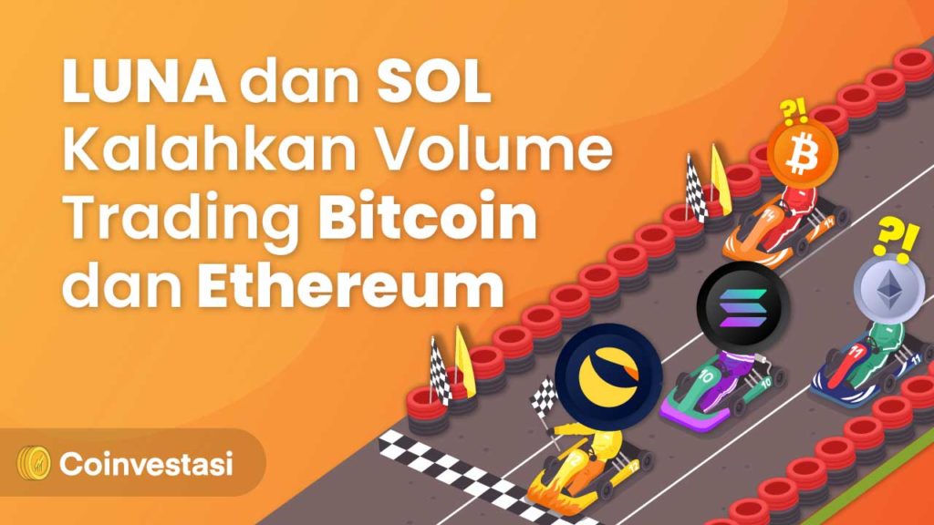 LUNA dan SOL Kalahkan Volume Trading Bitcoin dan Ethereum