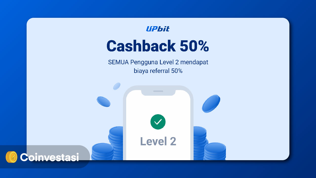 Upbit Berikan Cashback 50% Referral