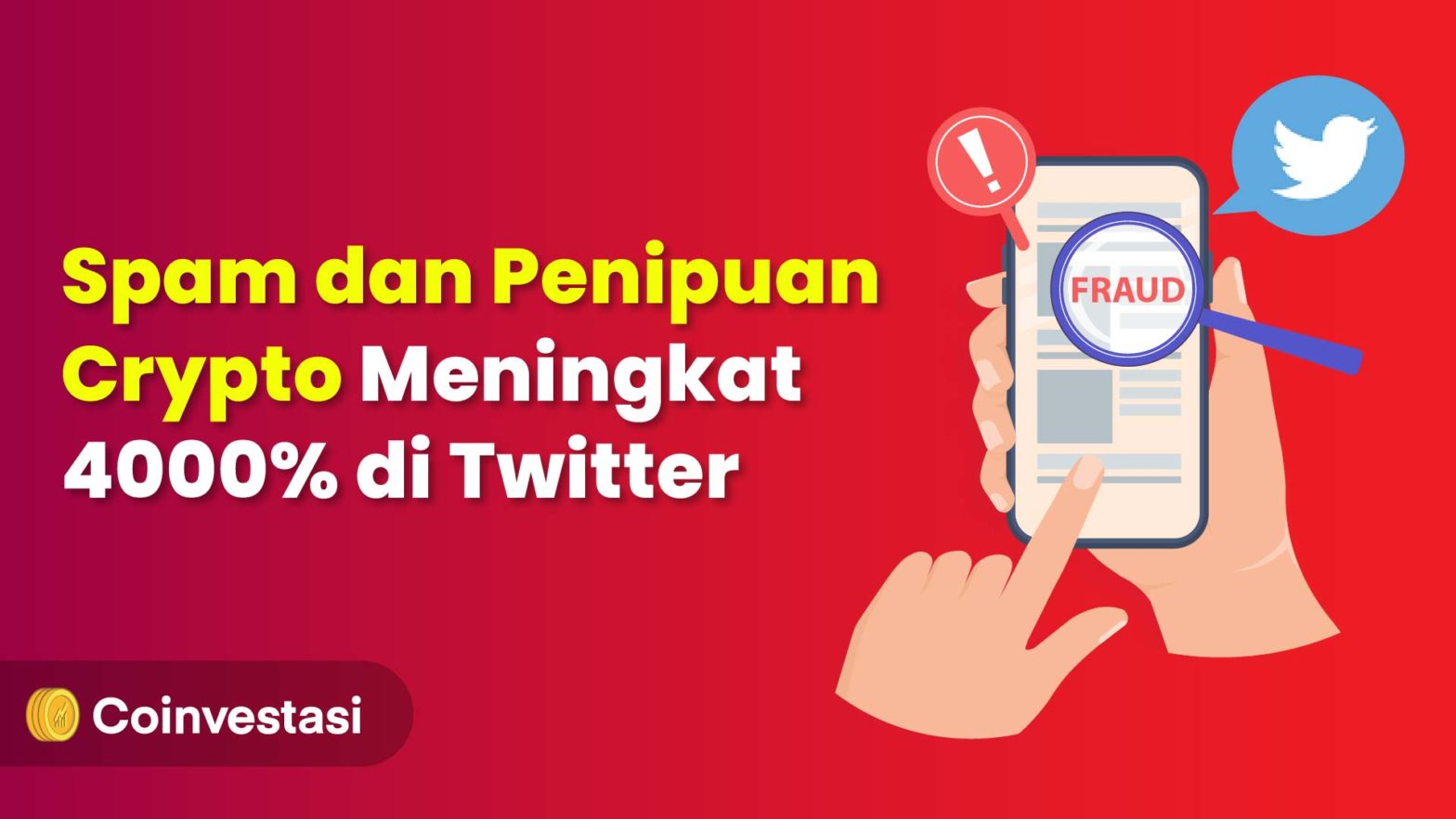 Spam dan Penipuan Crypto Meningkat 4000% di Twitter
