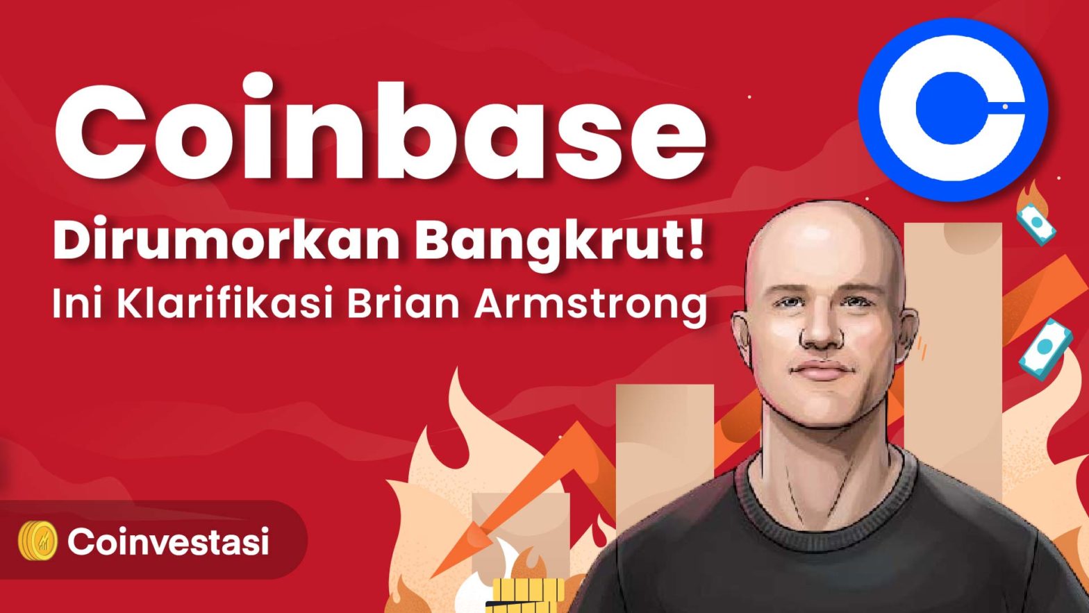 Coinbase Dirumorkan Bangkrut! Ini Klarifikasi Brian Armstrong