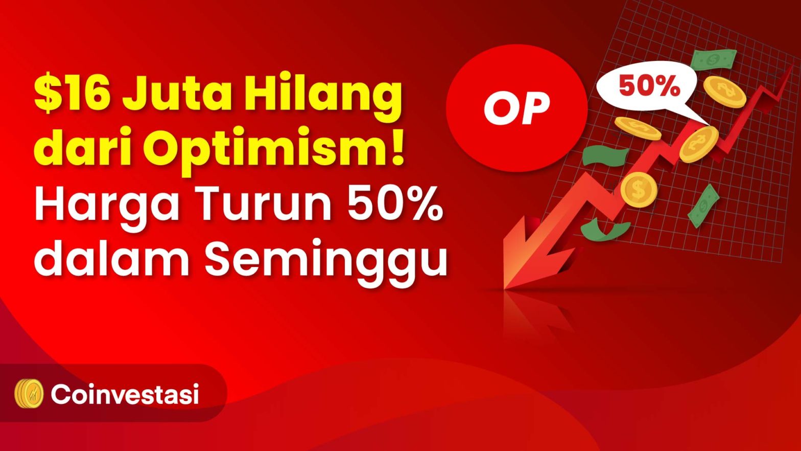 $16 Juta Hilang dari Optimism! Harga Turun 50% dalam Seminggu