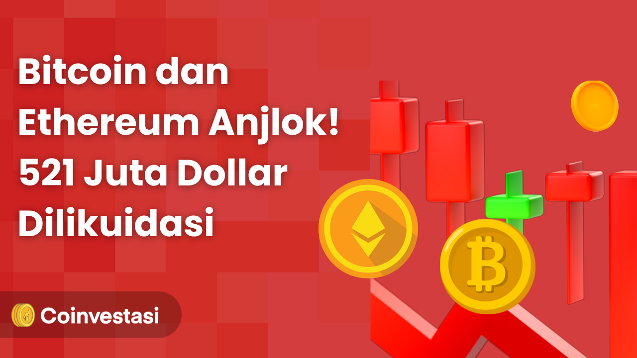 ETH Dan BTC Anjlok! Setengah Miliar Dollar Dilikuidasi | Coinvestasi