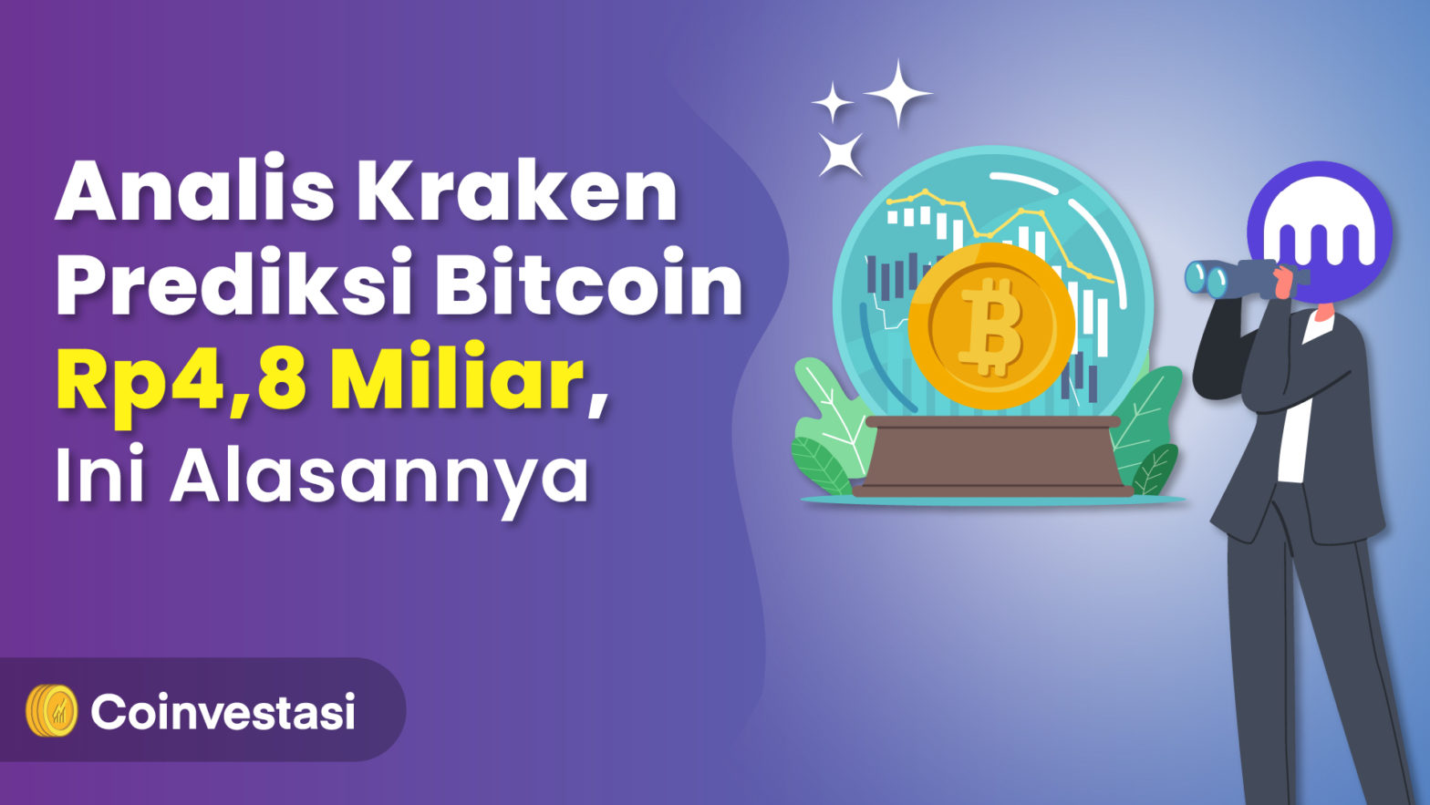 Analis Kraken Prediksi Bitcoin Rp4,8 Miliar, Ini Alasannya