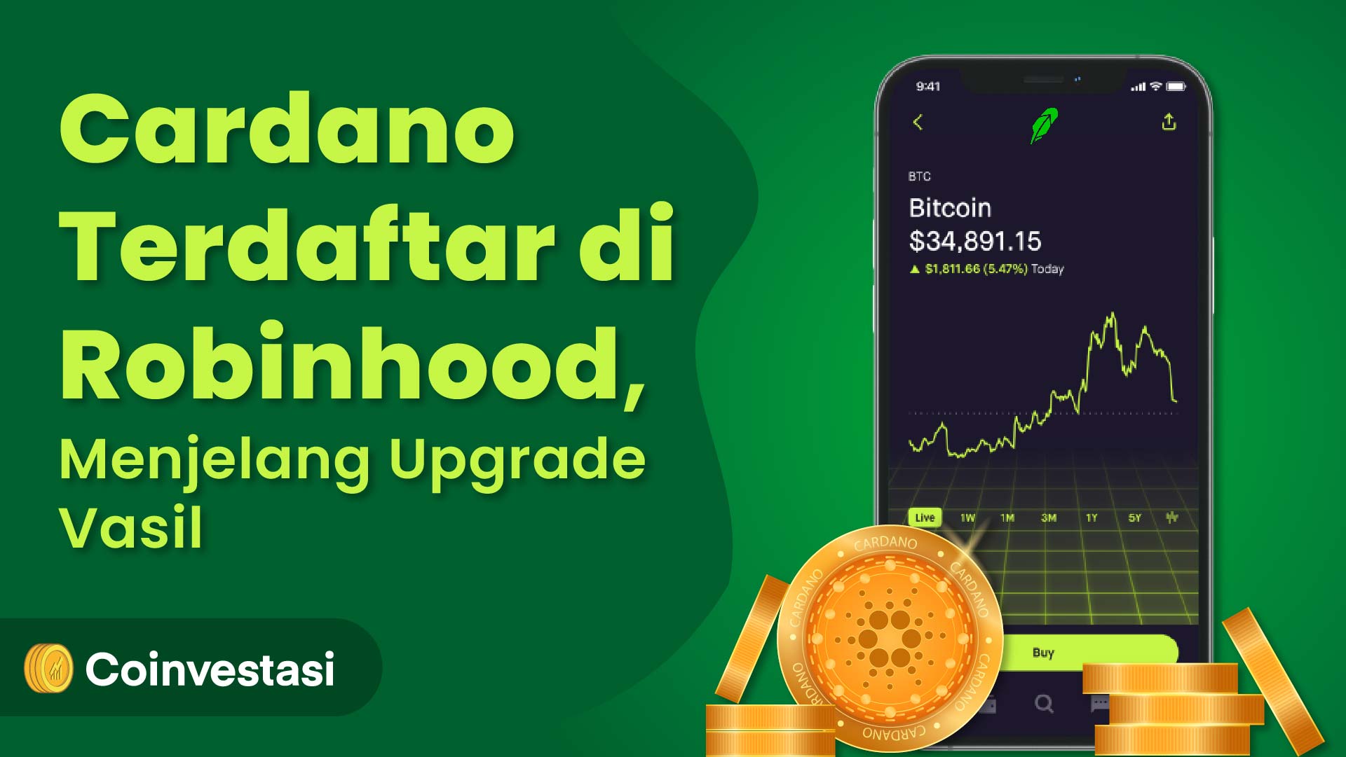 Cardano Terdaftar di Robinhood