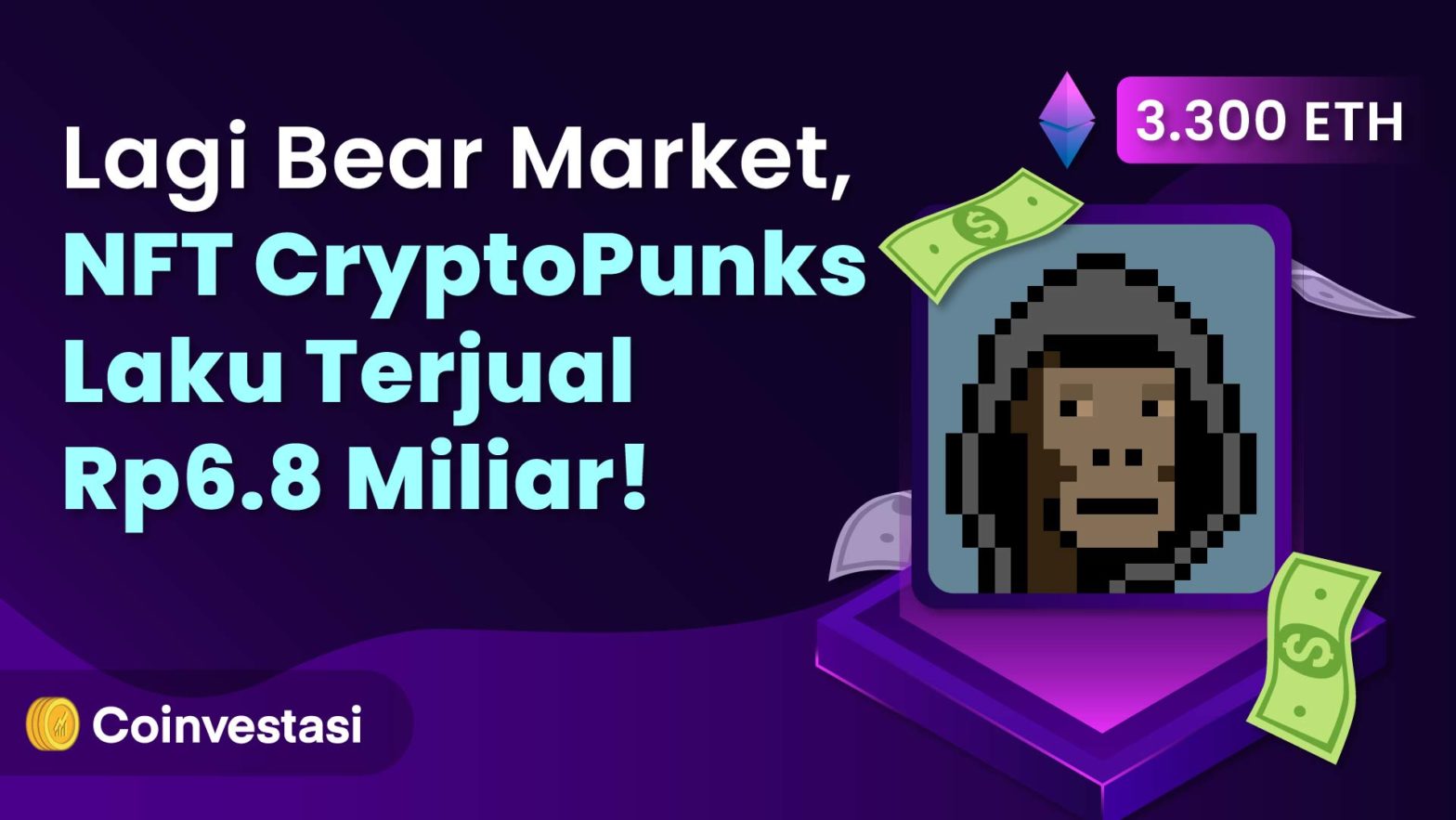 nft cryptopunks laku terjual Rp 6,8 miliar