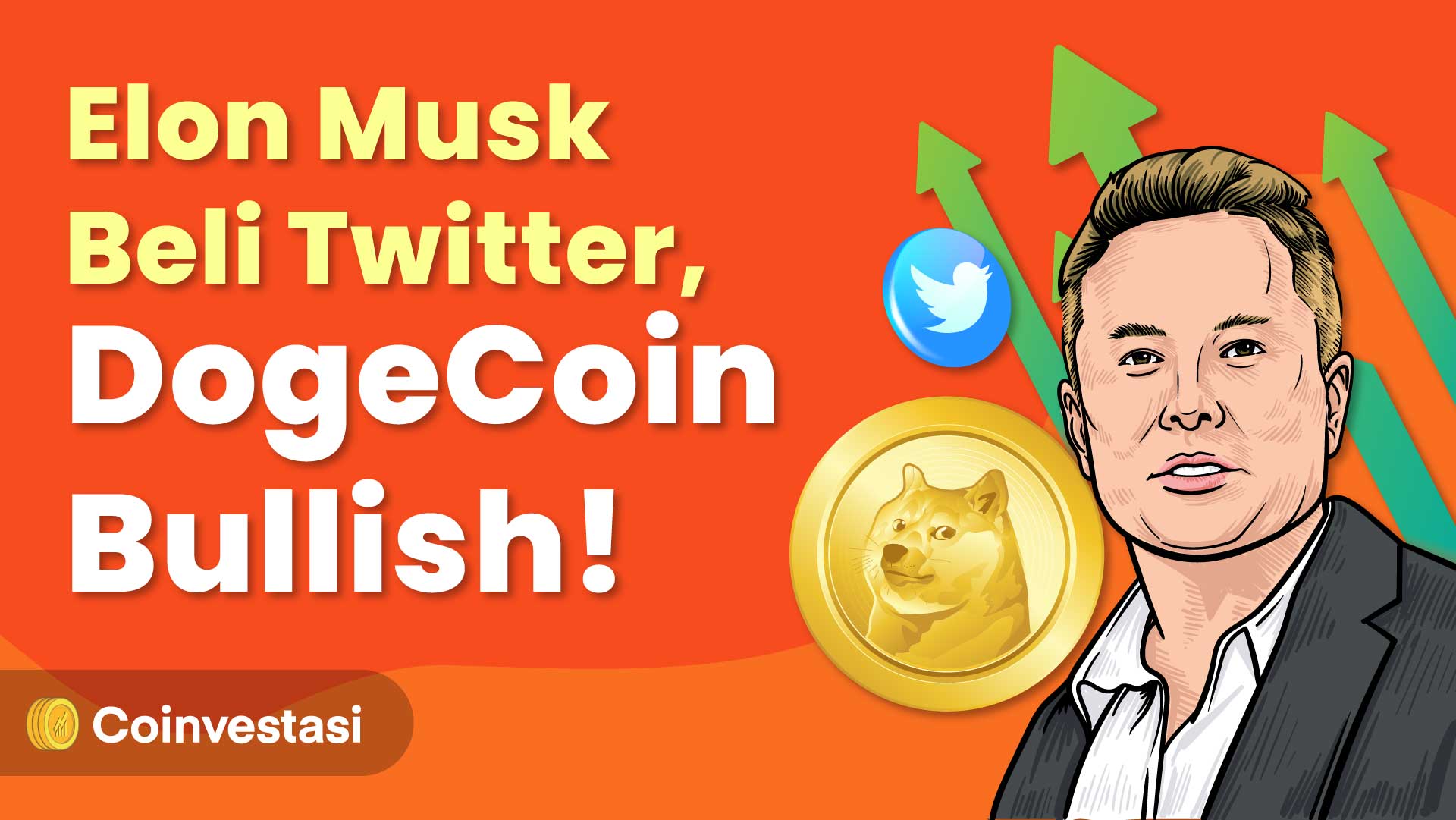 Elon Musk Jadi Beli Twitter, Harga DogeCoin Naik Hingga 8%! | Coinvestasi