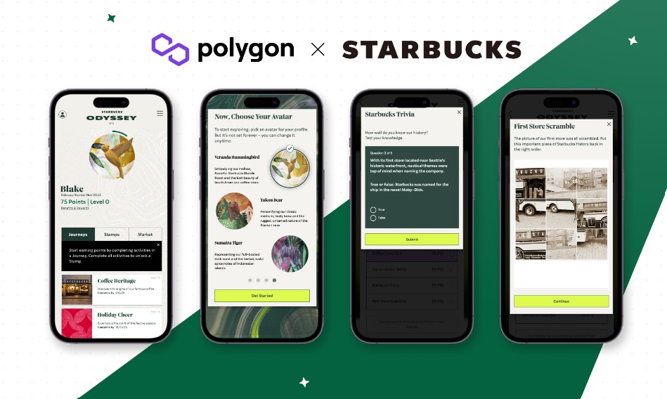 Starbucks berkerja sama dengan blockchain Polygon. Sumber: Polygon