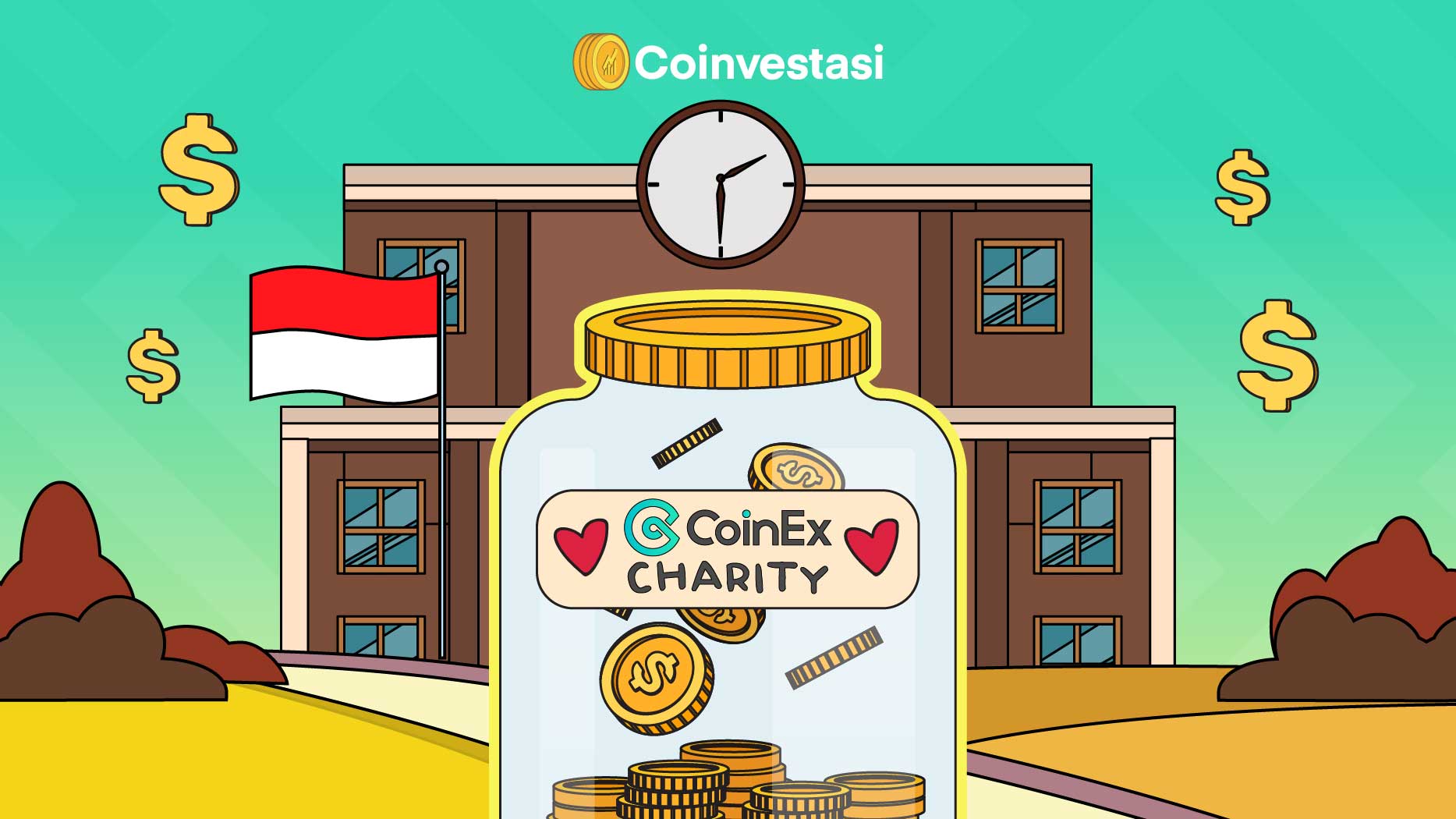 Coinex Charity berikan bantuan ke siswa di Indonesia
