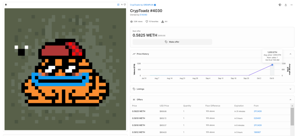 NFT CrypToadz