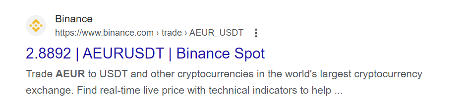 aeur binance
