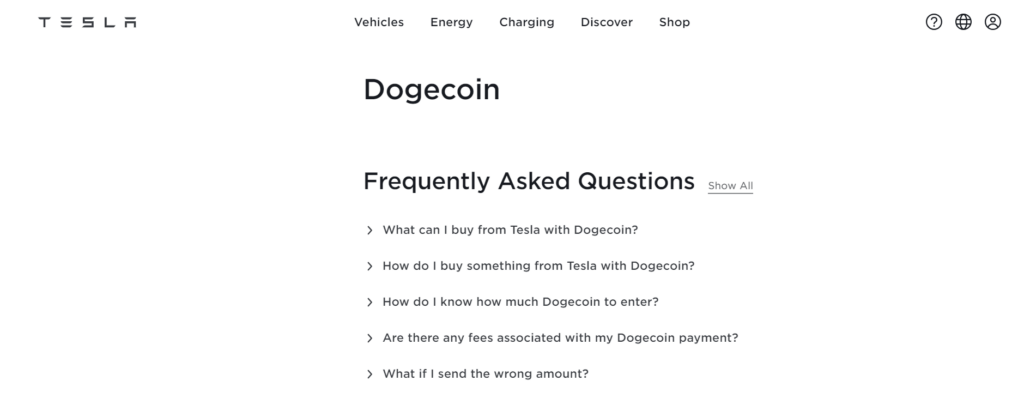 tesla dogecoin