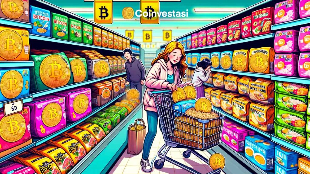 makanan bertema bitcoin