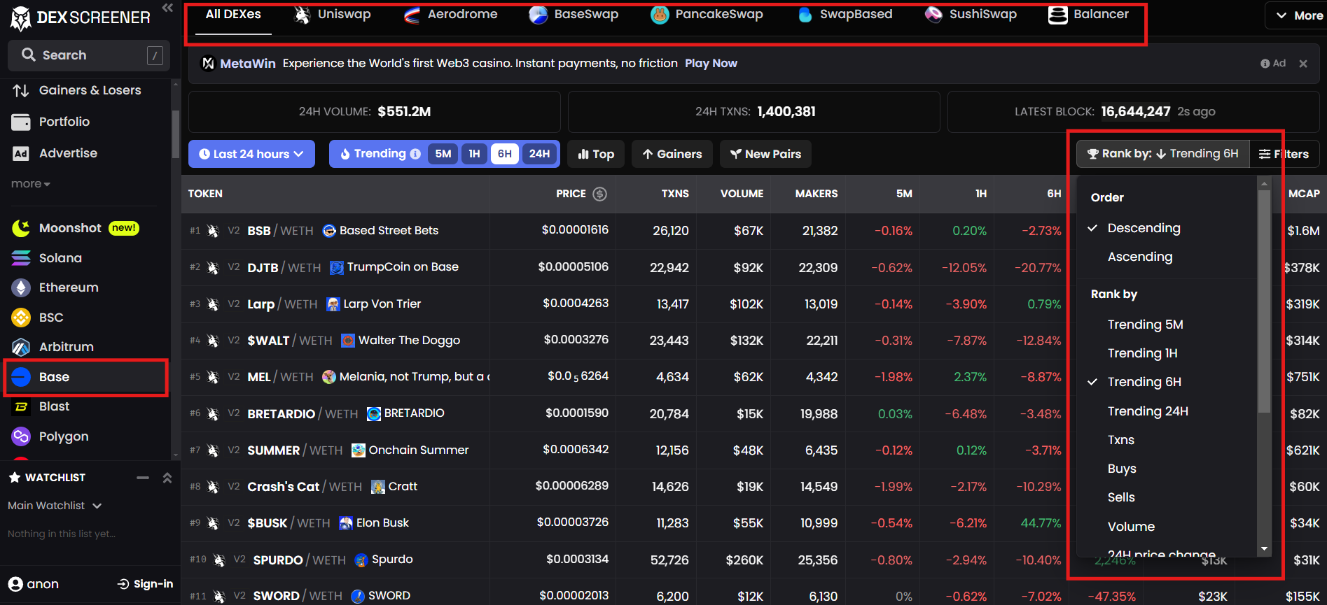 Cara Menggunakan Dexscreener untuk Berburu Meme Coin | coinvestasi