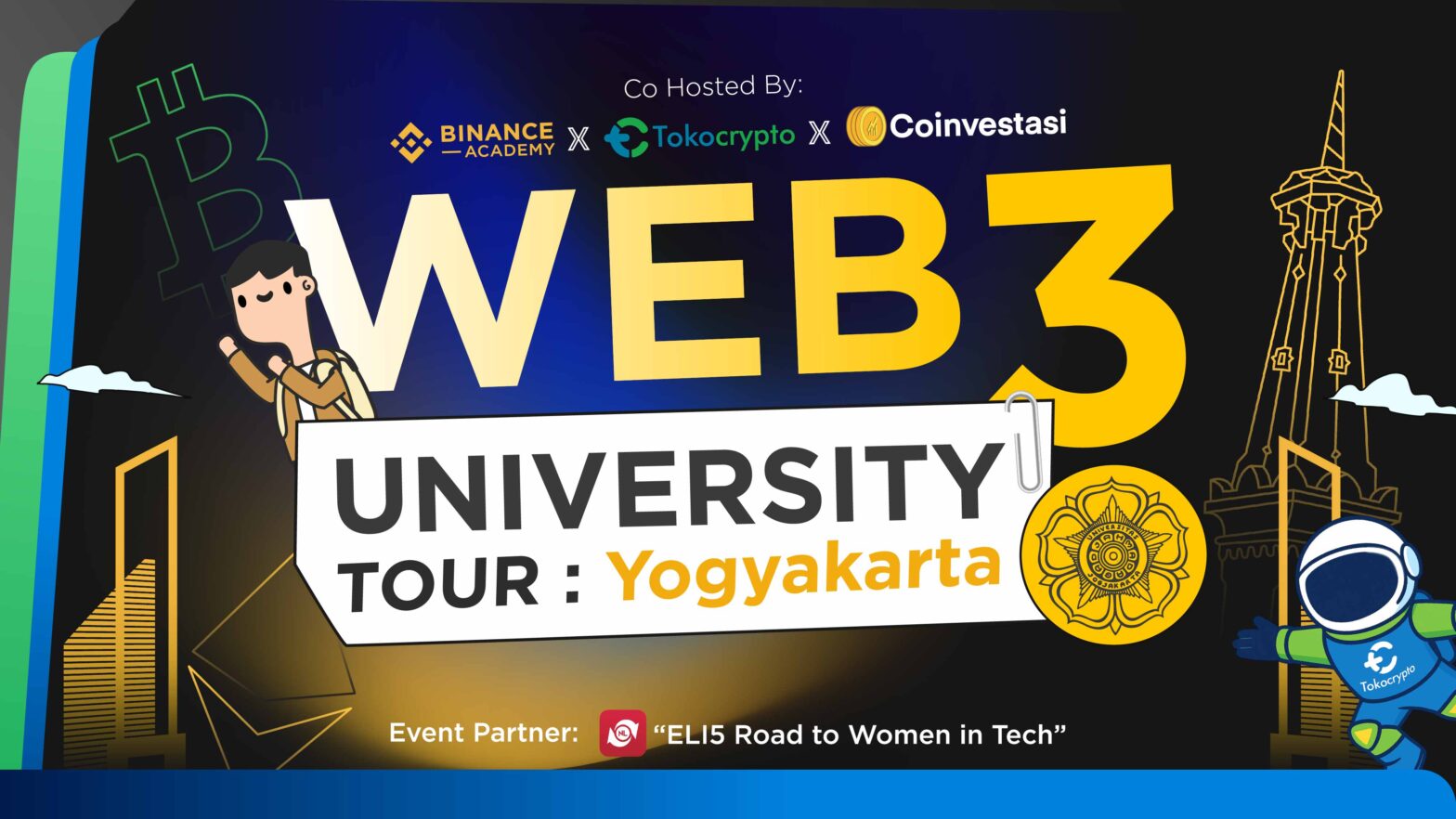 Web3 University Tour Yogyakarta, Tokocrypto dan Binance Academy Edukasi Mahasiswa Soal Karier  dan Teknologi 